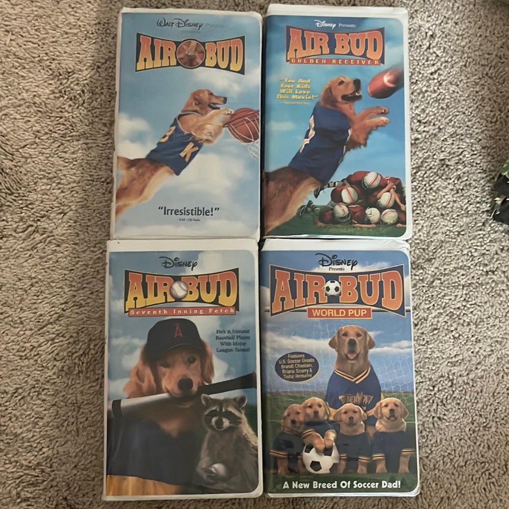4 airbud VHS movies